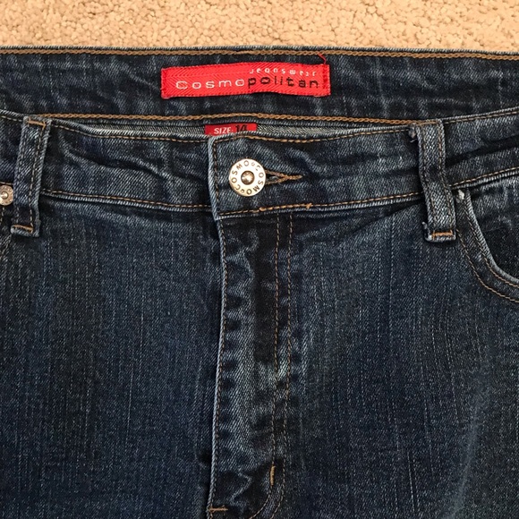 Cosmopolitan Denim Blue Jeans Womens Size 14 Straight Leg Super Stretch - Picture 6 of 13